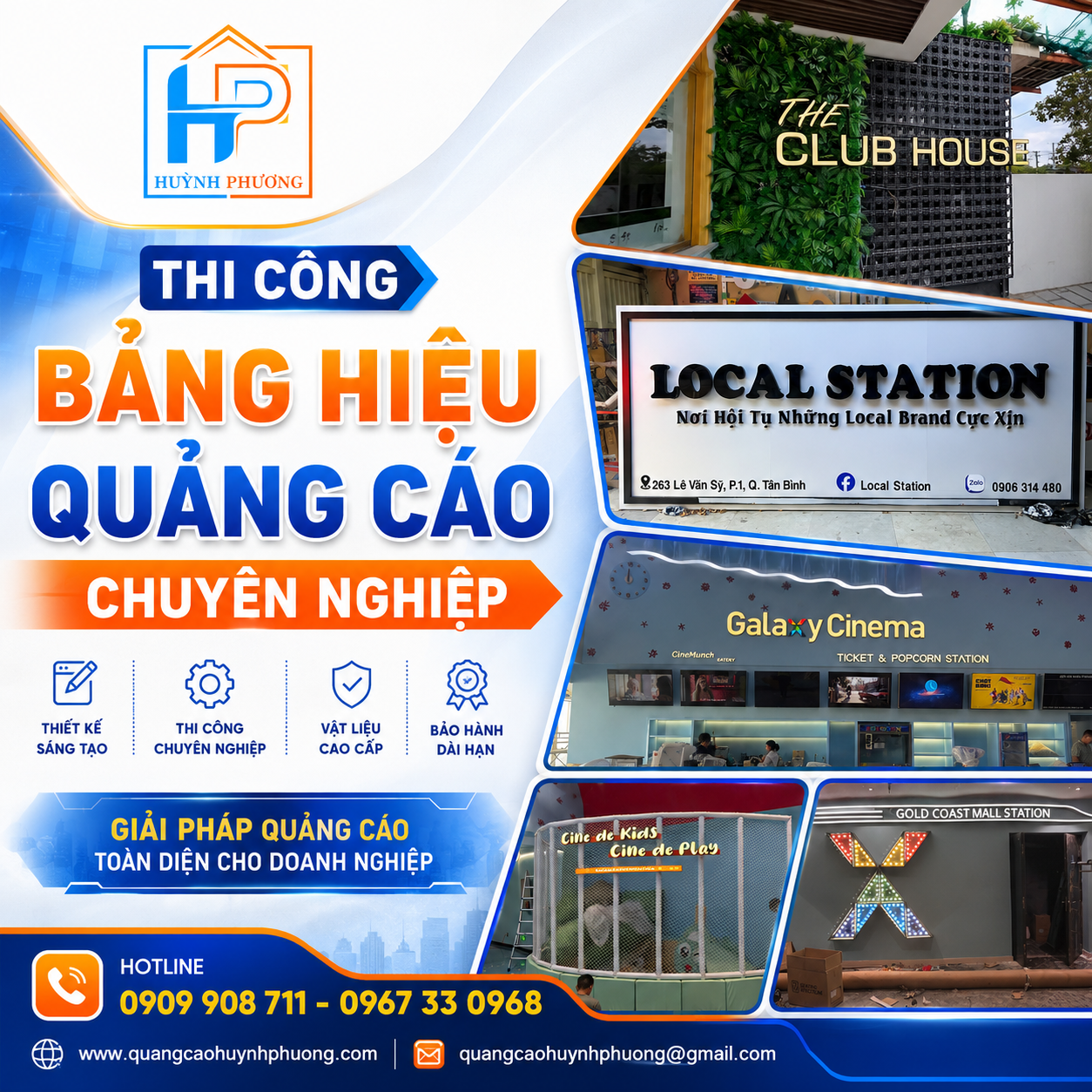 Thi Công Bảng Hiệu Quảng Cáo Chuyên Nghiệp