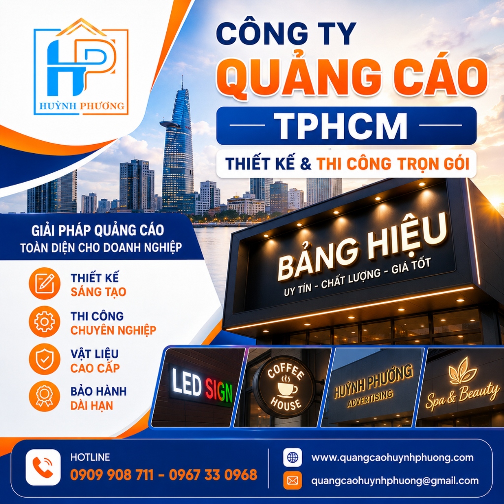 Báo giá làm bảng hiệu quảng cáo trọn gói