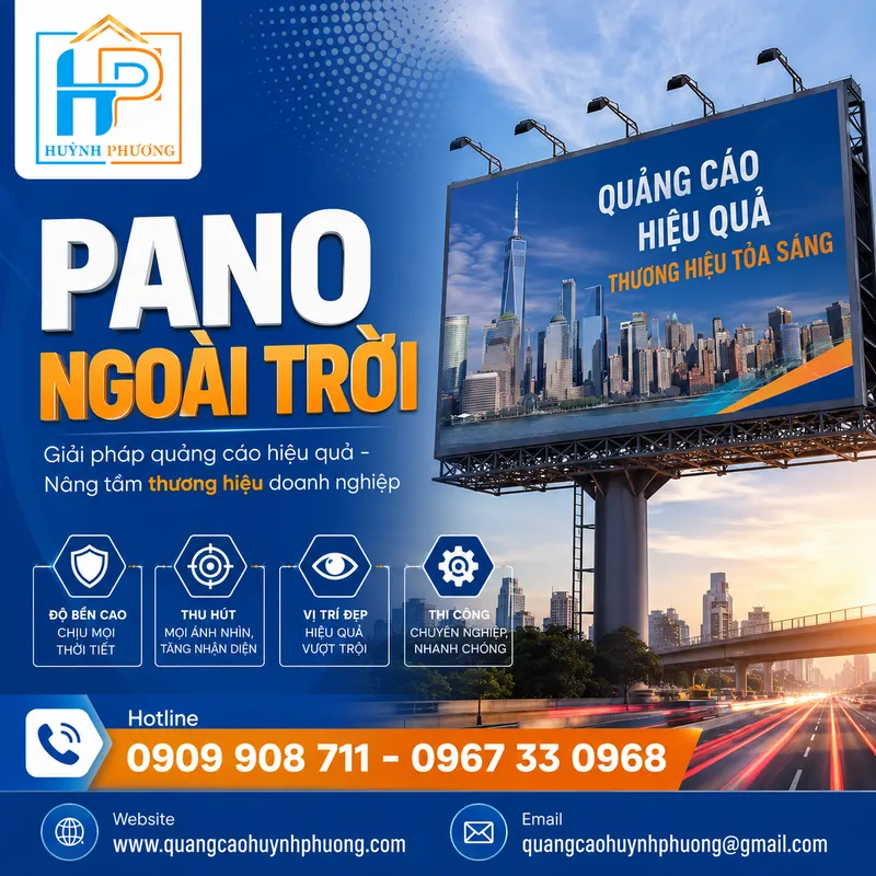 Thi công pano ngoài trời bảng hiệu tấm lớn billboard chuyên nghiệp